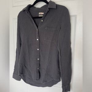 FAHERTY Dream Cotton Gauze Elise shirt washed black